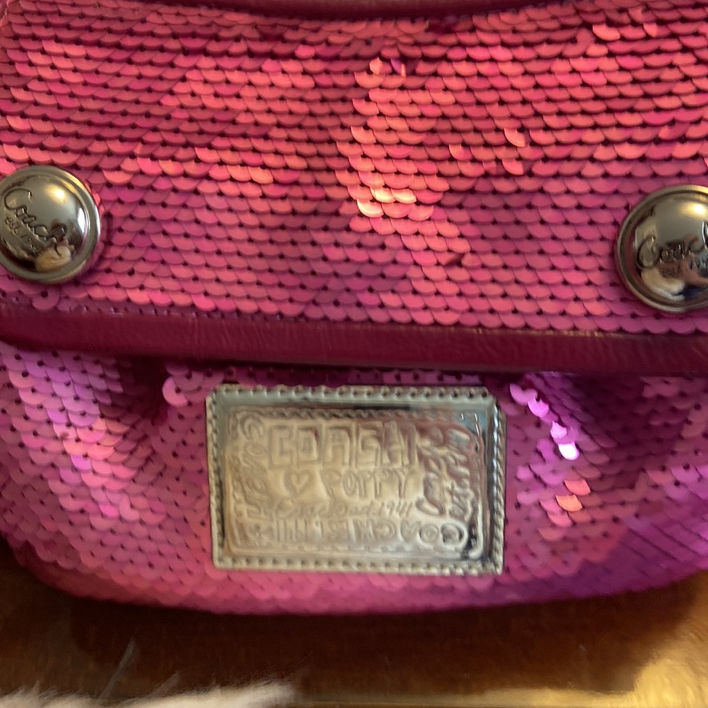 Coach Poppy pink sequin purse. Gently used.